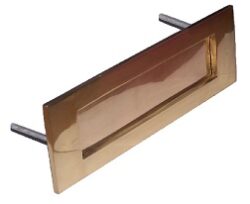 4"x 12" Victorian Polished Brass Lacquered letter plate